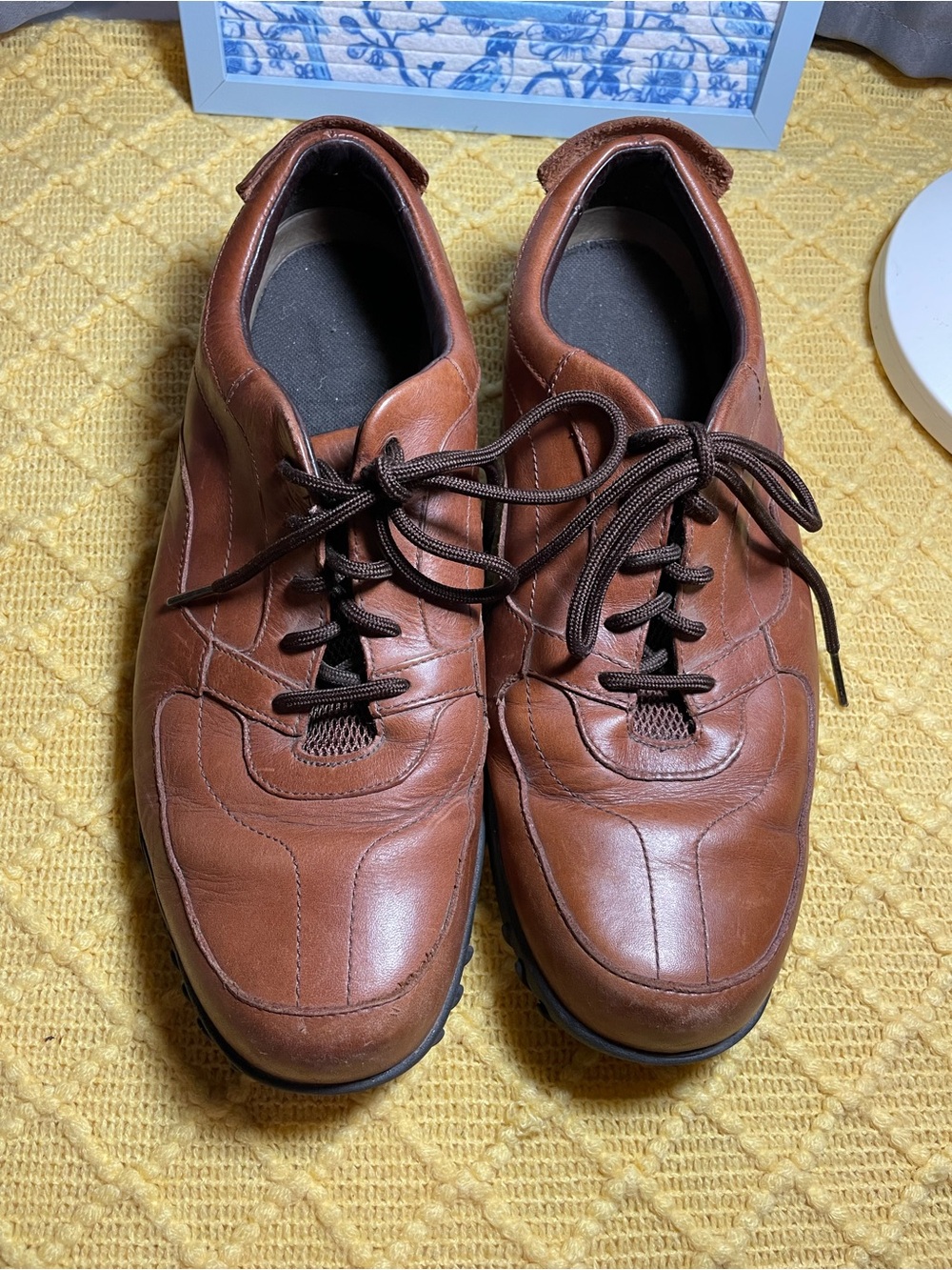 Timberland Men's Brown Leather Lace-Up Comfort Oxfords